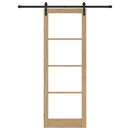 vidaXL Csúszó ajtó ORKDAL Természetes és fekete 83 x 232 cm