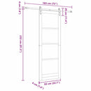 vidaXL Csúszó ajtó ORKDAL Természetes és fekete 83 x 232 cm