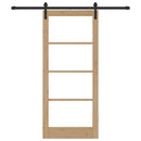 vidaXL Csúszó ajtó ORKDAL Természetes és fekete 86 x 198,5 cm