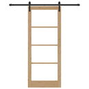 vidaXL Csúszó ajtó ORKDAL Természetes és fekete 86 x 211 cm