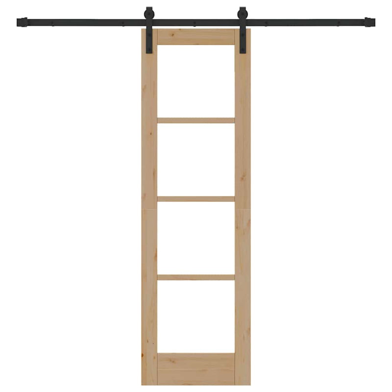 vidaXL Csúszó ajtó ORKDAL Barna 61 x 198.5 cm Tömör fenyőfa