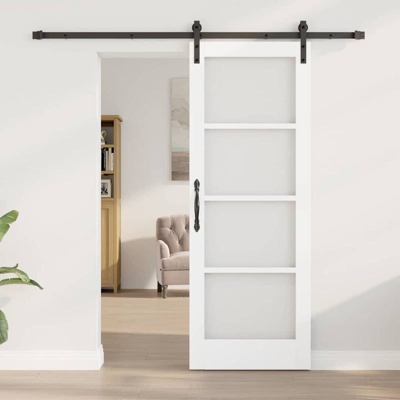 vidaXL Csúszó ajtó ORKDAL Fehér 73.5 x 198.5 cm Tömör fenyőfa