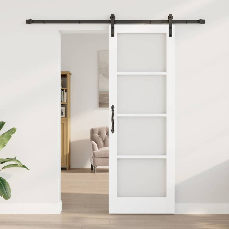 vidaXL Csúszó ajtó ORKDAL Fehér 73.5 x 211 cm Tömör fenyőfa
