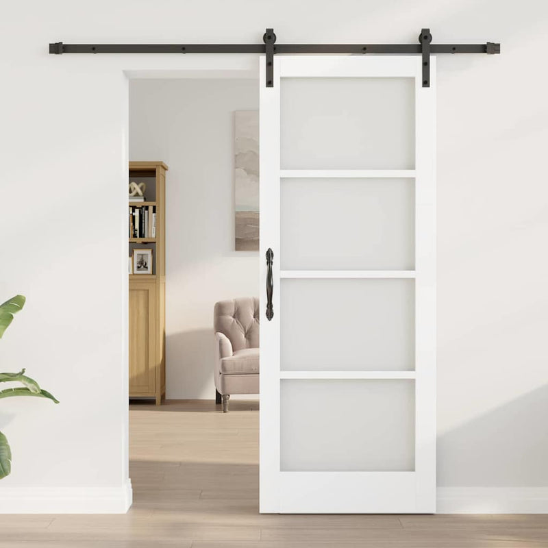 vidaXL Csúszó ajtó ORKDAL Fehér 78 x 202 cm Tömör fenyőfa