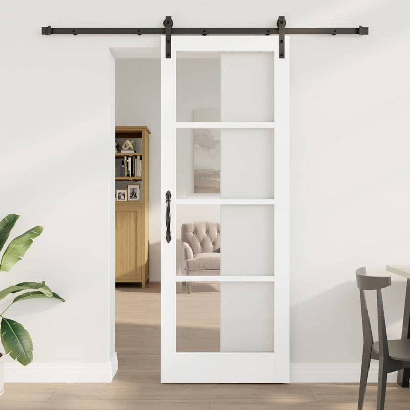 vidaXL Csúszó ajtó ORKDAL Fehér 78 x 211 cm Tömör fenyőfa
