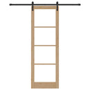 vidaXL Csúszó ajtó ORKDAL Természetes és fekete 78 x 232 cm