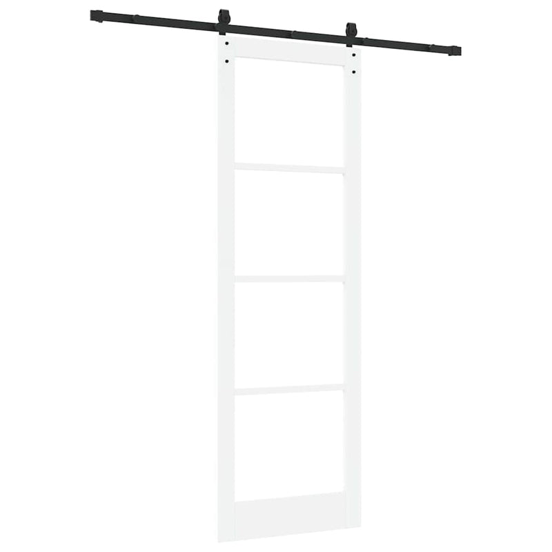 vidaXL Csúszó ajtó ORKDAL Fehér 78 x 232 cm Tömör fenyőfa
