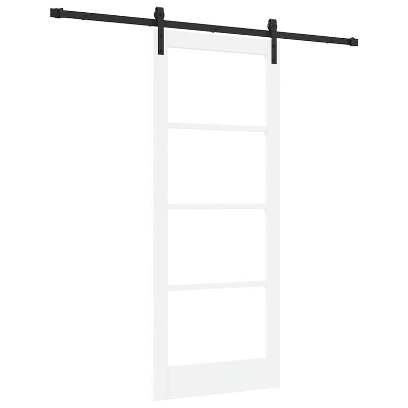 vidaXL Csúszó ajtó ORKDAL Fehér 83 x 202 cm Tömör fenyőfa