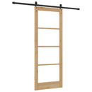 vidaXL Csúszó ajtó ORKDAL Természetes és fekete 83 x 211 cm