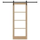 vidaXL Csúszó ajtó ORKDAL Természetes és fekete 83 x 211 cm