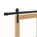 vidaXL Csúszó ajtó ORKDAL Természetes és fekete 93 x 211 cm