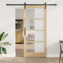 vidaXL Csúszó ajtó ORKDAL Természetes és fekete 93 x 211 cm