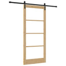 vidaXL Csúszó ajtó ORKDAL Természetes és fekete 93 x 211 cm
