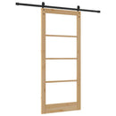 vidaXL Csúszó ajtó ORKDAL Természetes és fekete 93 x 211 cm