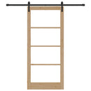 vidaXL Csúszó ajtó ORKDAL Természetes és fekete 93 x 211 cm