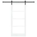 vidaXL Csúszó ajtó ORKDAL Fehér és fekete 93 x 211 cm