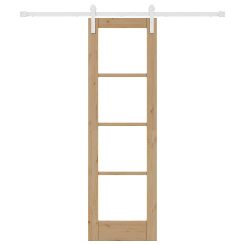 vidaXL Csúszó ajtó ORKDAL Barna 61 x 198.5 cm Tömör fenyőfa