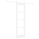 vidaXL Csúszó ajtó ORKDAL Fehér 61 x 198,5 cm Tömör fenyőfa és üveg