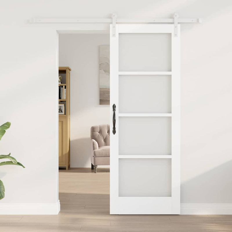 vidaXL Csúszó ajtó ORKDAL Fehér 73.5 x 198.5 cm Tömör fenyőfa