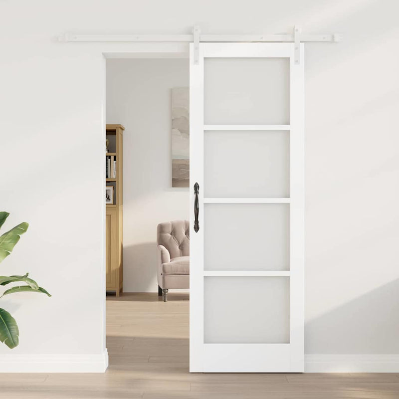 vidaXL Csúszó ajtó ORKDAL Fehér 73.5 x 211 cm Tömör fenyőfa