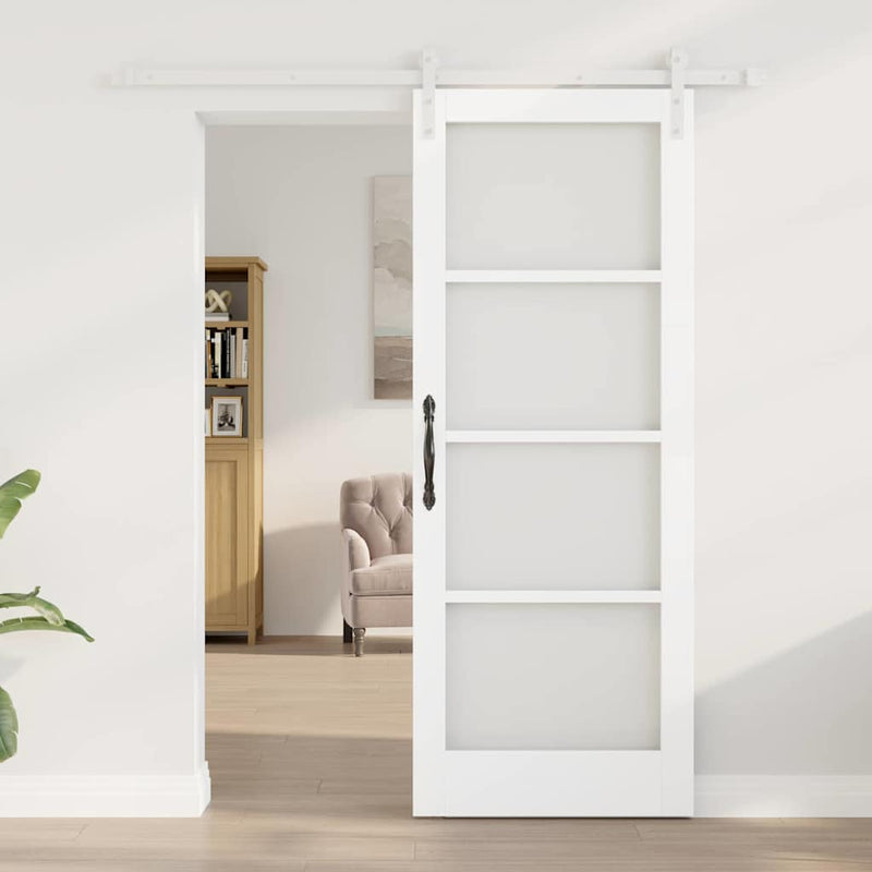 vidaXL Csúszó ajtó ORKDAL Fehér 78 x 202 cm Tömör fenyőfa