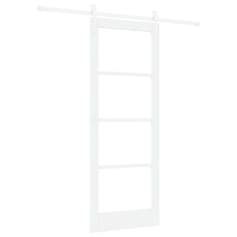 vidaXL Csúszó ajtó ORKDAL Fehér 78 x 202 cm Tömör fenyőfa