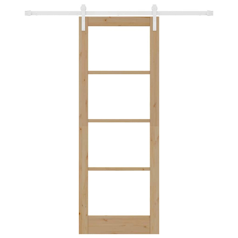 vidaXL Csúszó ajtó ORKDAL Barna 78 x 211 cm Tömör fenyőfa