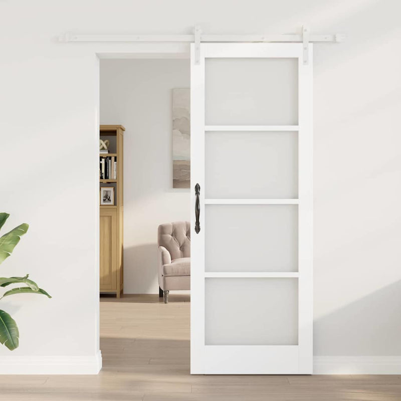 vidaXL Csúszó ajtó ORKDAL Fehér 78 x 211 cm Tömör fenyőfa