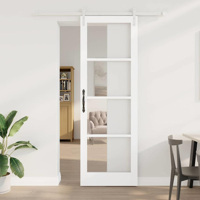 vidaXL Csúszó ajtó ORKDAL Fehér 78 x 232 cm Tömör fenyőfa