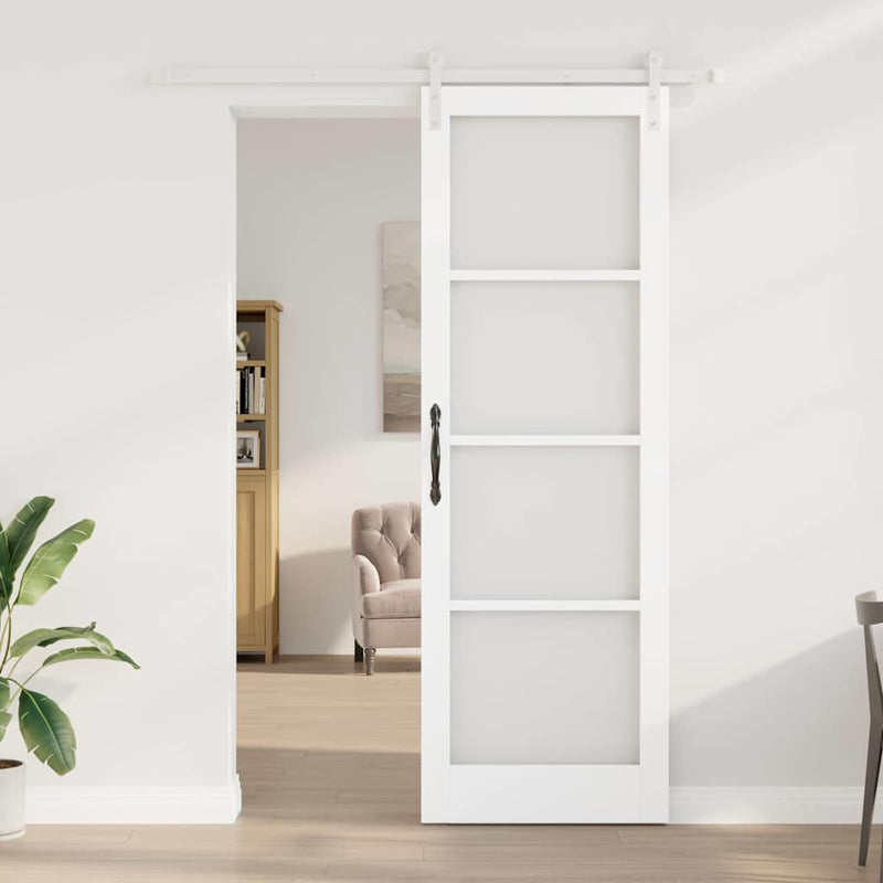 vidaXL Csúszó ajtó ORKDAL Fehér 78 x 232 cm Tömör fenyőfa