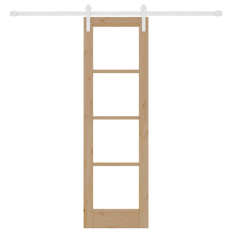vidaXL Csúszó ajtó ORKDAL Barna 61 x 198.5 cm Tömör fenyőfa