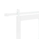 vidaXL Csúszó ajtó ORKDAL Fehér 61 x 198,5 cm Tömör fenyőfa és üveg