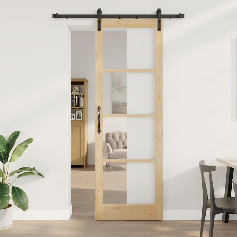 vidaXL Csúszó ajtó Egyéb ORKDAL Barna 78 x 232 cm