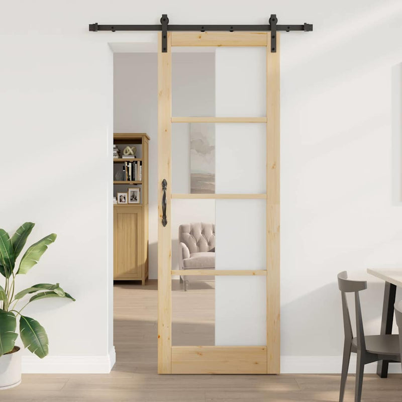 vidaXL Csúszó ajtó Egyéb ORKDAL Barna 83 x 232 cm