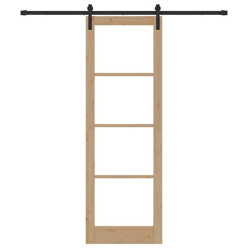 vidaXL Csúszóajtó Egyéb ORKDAL Barna 78 x 232 cm Fa és fém