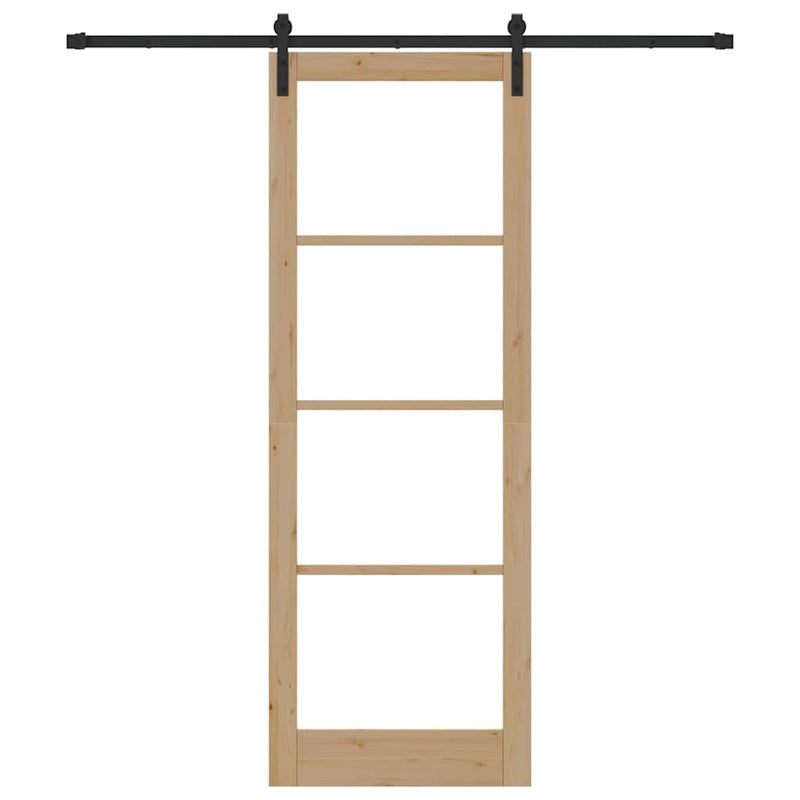 vidaXL Csúszóajtó Egyéb ORKDAL Barna 83 x 232 cm Fa és fém