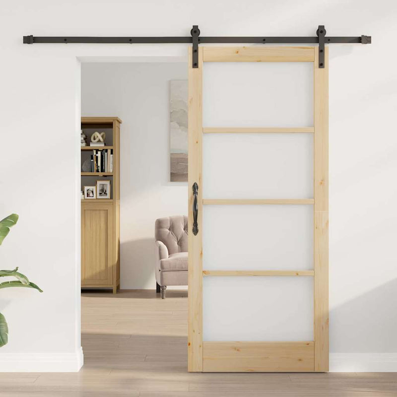 vidaXL Csúszó ajtó Egyéb ORKDAL Barna 86 x 198.5 cm