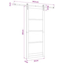 vidaXL Csúszó ajtó Egyéb ORKDAL Barna 93 x 232 cm