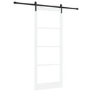vidaXL Csúszó ajtó ORKDAL Fehér 93 x 232 cm Tömör fenyőfa és üveg