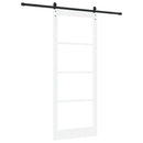 vidaXL Csúszó ajtó ORKDAL Fehér 93 x 232 cm Tömör fenyőfa és üveg