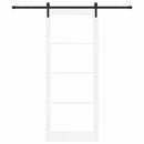 vidaXL Csúszó ajtó ORKDAL Fehér 93 x 232 cm Tömör fenyőfa és üveg