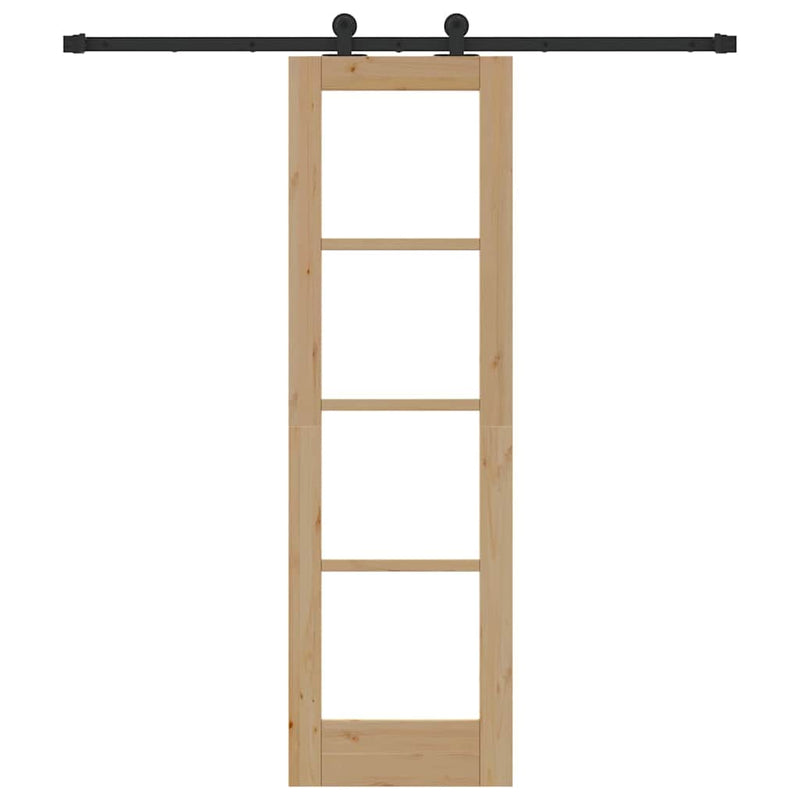 vidaXL Csúszóajtó ORKDAL Barna 61 x 198.5 cm Fa és fém