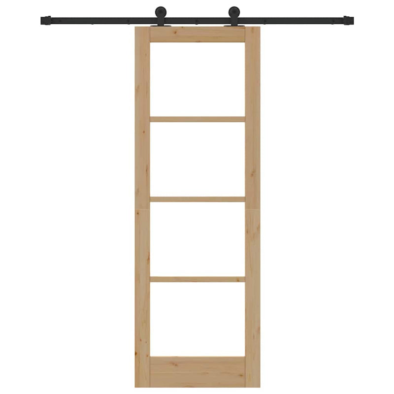 vidaXL Csúszóajtó ORKDAL Barna 73.5 x 211 cm Fa és fém