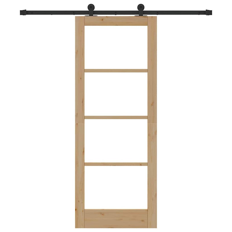 vidaXL Csúszóajtó ORKDAL Barna 78 x 202 cm Fa és fém