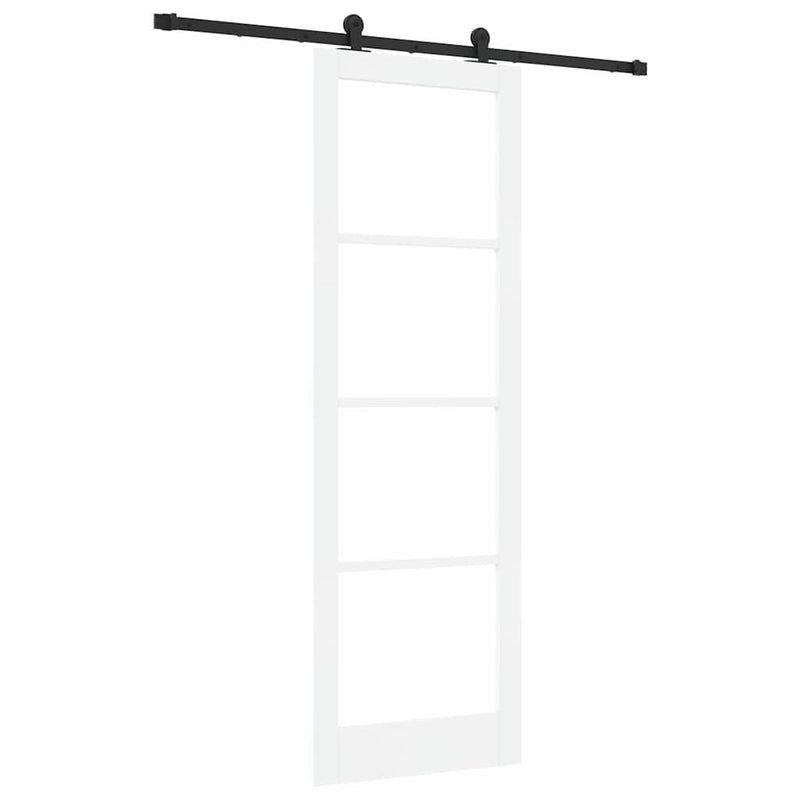 vidaXL Csúszóajtó ORKDAL Fehér 78 x 232 cm Fa és fém