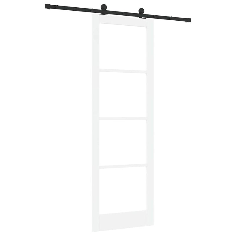 vidaXL Csúszóajtó ORKDAL Fehér 78 x 232 cm Fa és fém