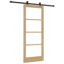 vidaXL Csúszó ajtó ORKDAL Természetes és fekete 83 x 202 cm