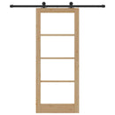 vidaXL Csúszó ajtó ORKDAL Természetes és fekete 83 x 202 cm