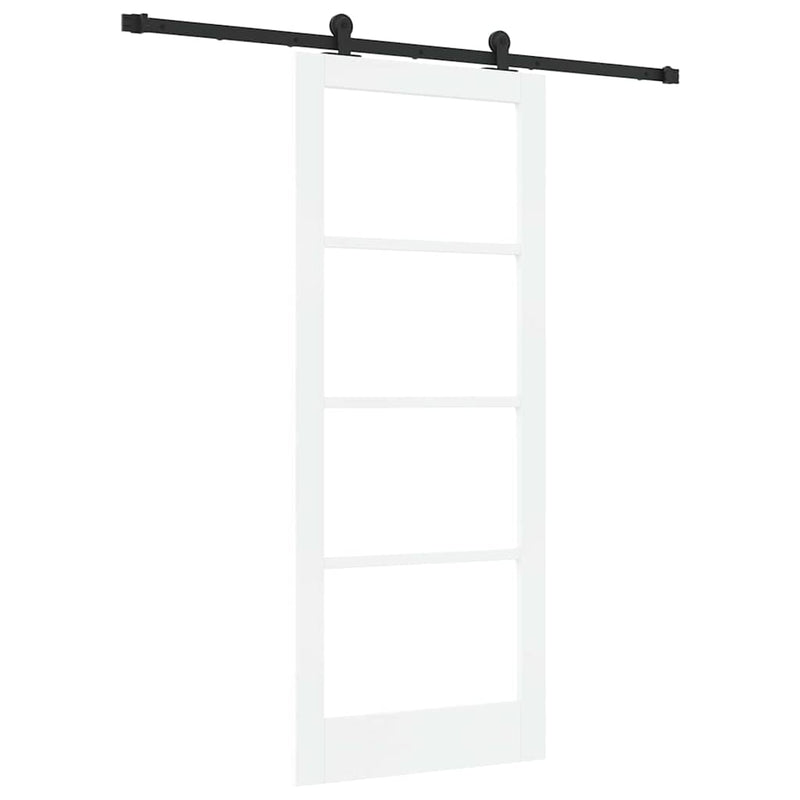 vidaXL Csúszóajtó ORKDAL Fehér 83 x 202 cm Fa és fém
