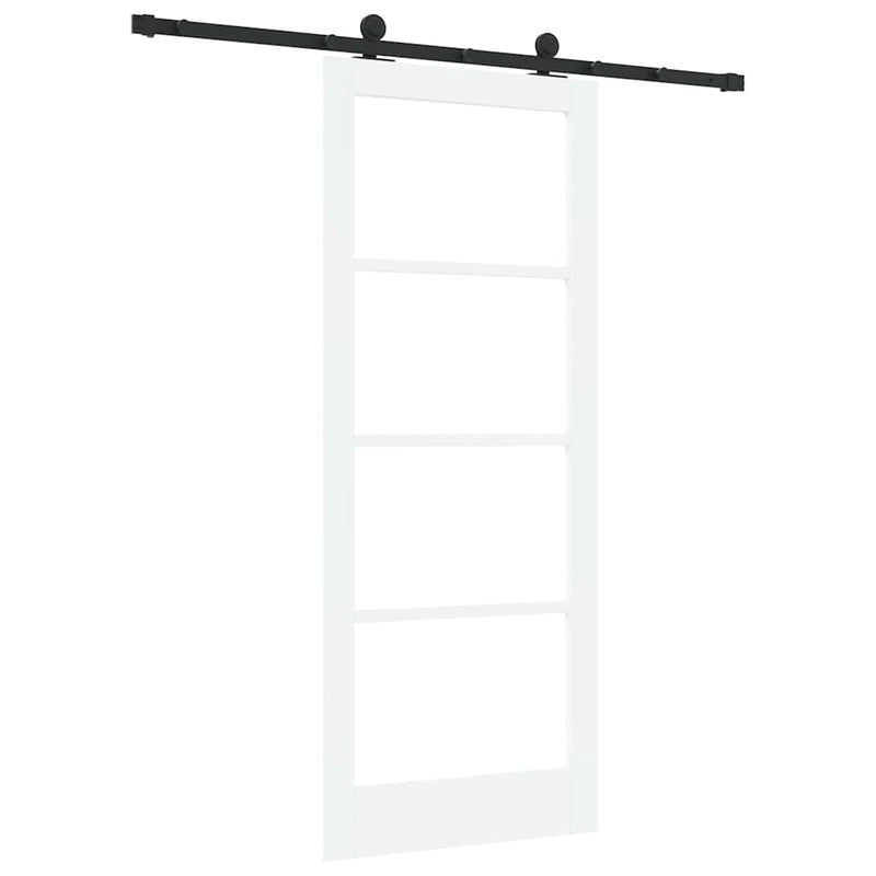 vidaXL Csúszóajtó ORKDAL Fehér 83 x 202 cm Fa és fém